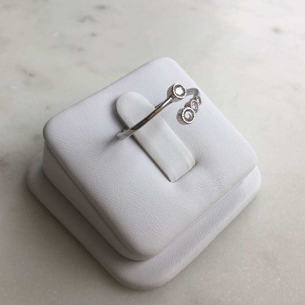 Sale $12! Sterling Silver Adjustable Cz Ring - Picture 12 of 16